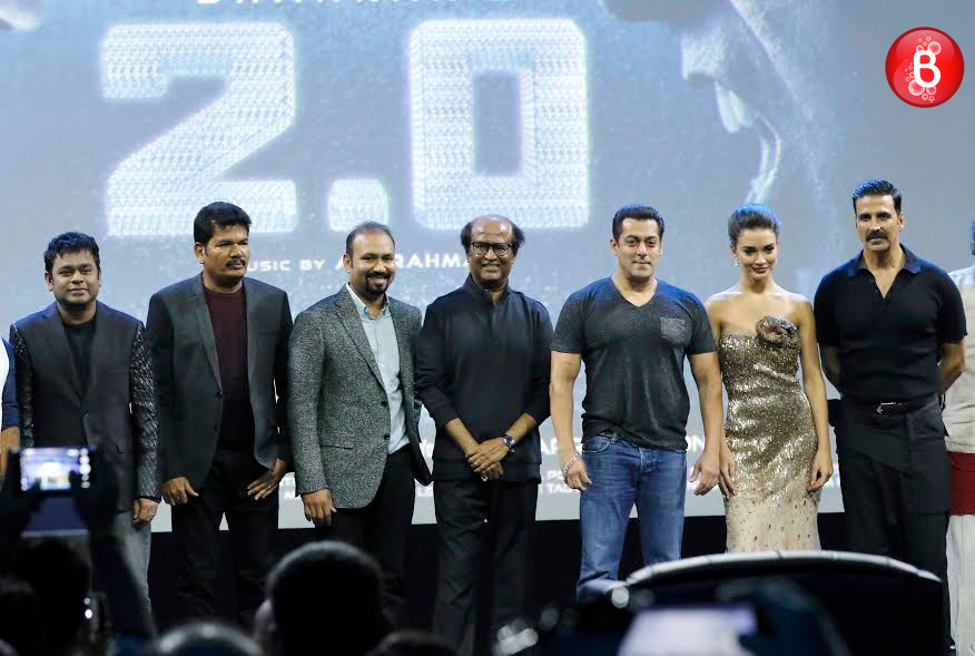 Rajinikanth, Salman Khan, Akshay Kumar and '2.0' team