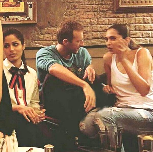 Deepika Padukone with Chris Martin