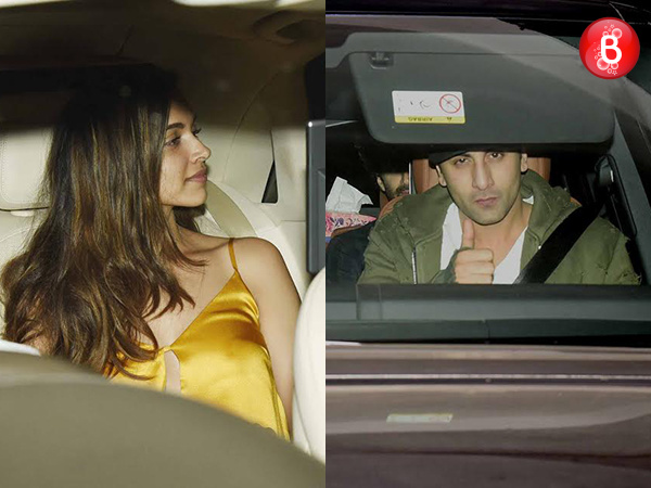 Ranbir Kapoor and Deepika Padukone make way to Karan Johar’s residence. VIEW PICS