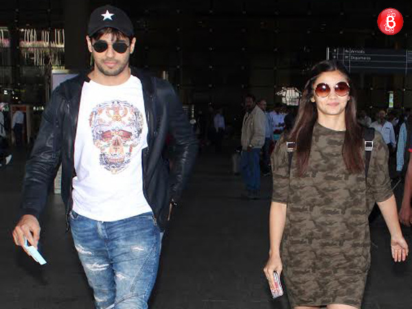 PICS: Sidharth Malhotra and Alia Bhatt spotted together at the airport