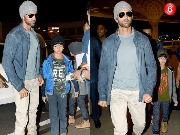 Hrithik Roshan with his sons