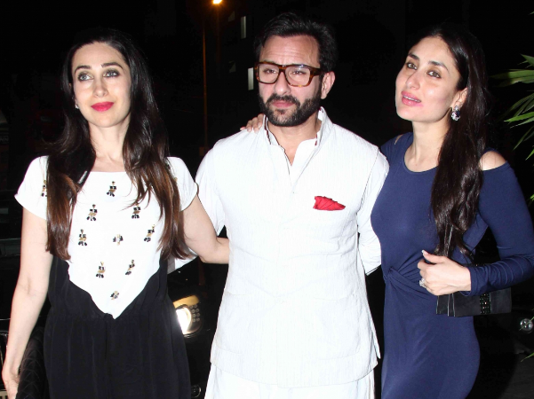 Karisma Kapoor, Kareena Kapoor and Saif Ali Khan