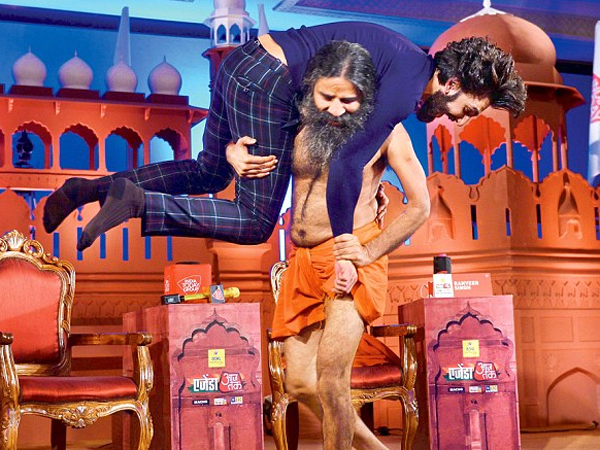 Ranveer Singh and Baba Ramdev
