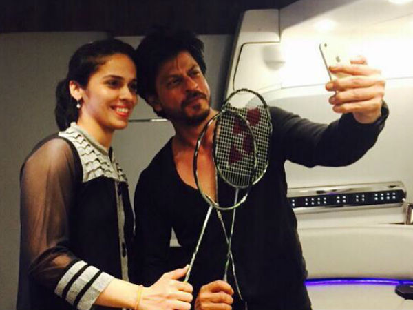 Shah Rukh Khan and Saina Nehwal