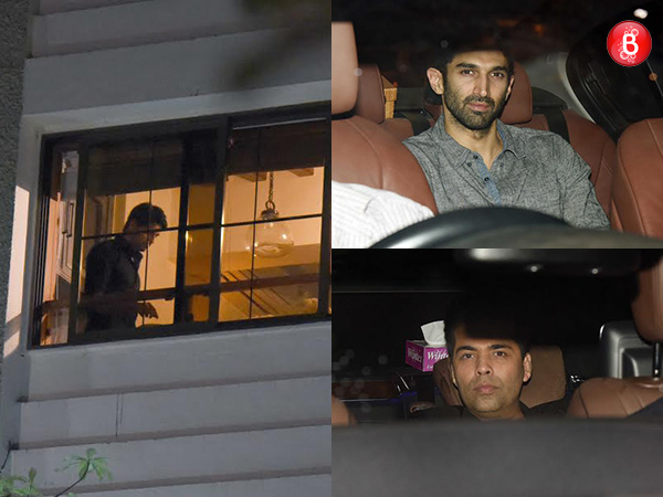 Sidharth Malhotra, Karan Johar and Aditya Roy Kapur snapped at Alia Bhatt's housewarming party