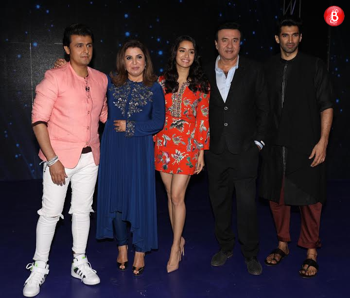Sonu Nigam, Farah Ali Khan, Shraddha Kapoor, Anu Malik and Aditya Roy Kapur