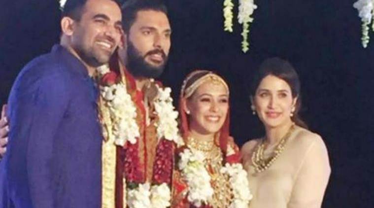 zaheer-khan-and-sagarika-ghatge-at-yuvraj-singhs-wedding