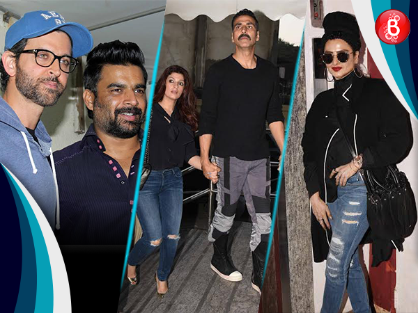 Akshay Kumar, Hrithik Roshan, Twinkle Khanna, Rekha and R Madhavan at 'Kaabil' special screening