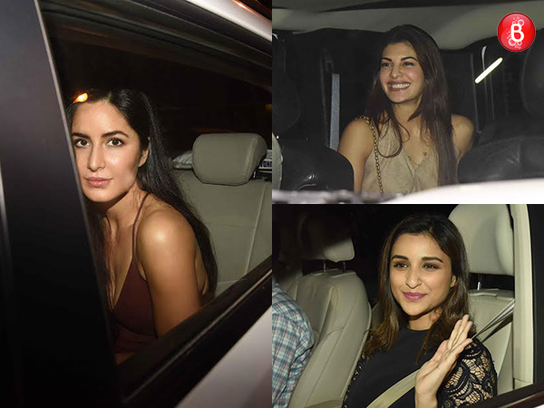 Katrina Kaif, Jacqueline Fernandez and Parineeti Chopra at Sidharth Malhotra's birthday party