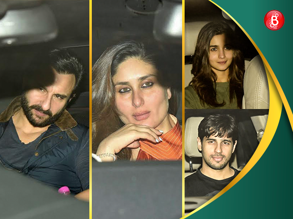 Saif Ali Khan, Kareena Kapoor Khan, Alia Bhatt and Sidharth Malhotra party at Karan Johar's residence