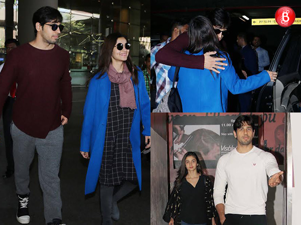 Sidharth Malhotra and Alia Bhatt snapped at airport