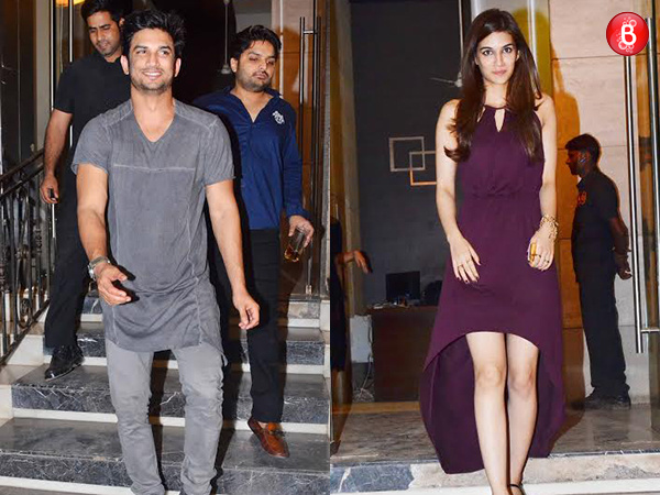 Kriti Sanon snapped at Sushant Singh Rajput's birthday party
