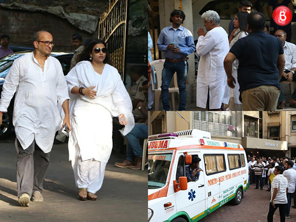 Vidya Balan, Javed Akhtar, Shabana Azmi snapped outside Om Puri's residence