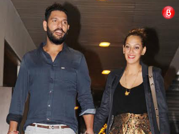 Yuvraj Singh and Hazel Keech snapped together at Hakkasan Restaurant