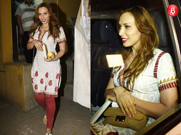 Iulia Vantur snapped outside a dubbing studio wearing an Indian attire