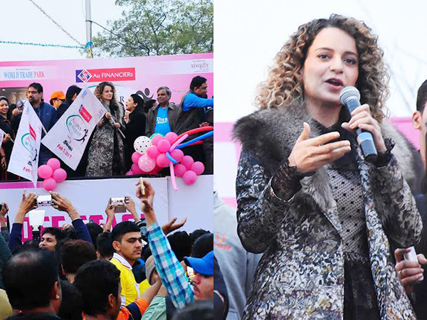 Kangana Ranaut attends AU Jaipur Marathon 2017