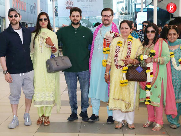 Pics: Newly-weds Neil Nitin Mukesh and Rukmini are back in town post their wedding in Udaipur