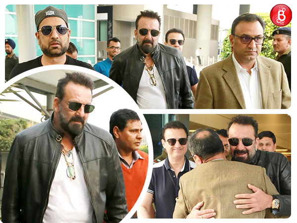 Finally! Sanjay Dutt reaches Delhi to start shooting for his comeback movie 'Bhoomi'