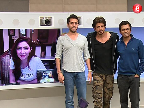 Shah Rukh Khan, Mahira Khan, Nawazuddin Siddiqui and Ritesh Sidhwani at 'Raees' press conference