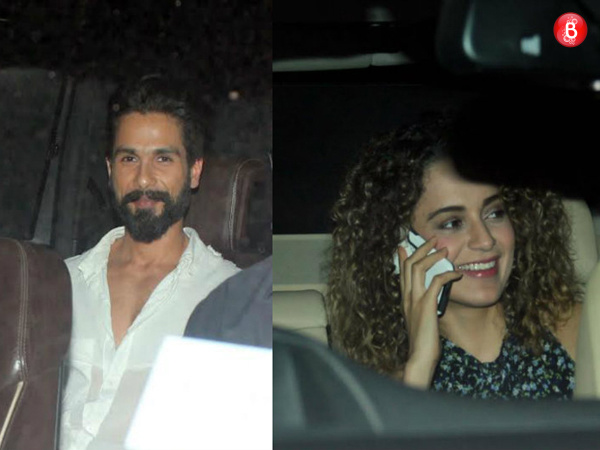 Shahid Kapoor and Kangana Ranaut at Rangoon screening