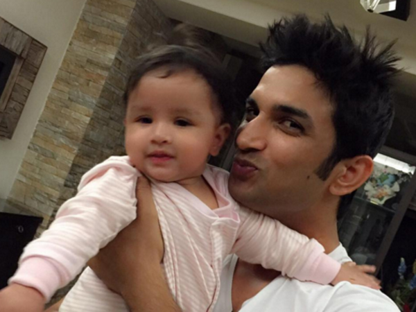 Sushant Singh Rajput with Mahendra Singh Dhoni's daughter