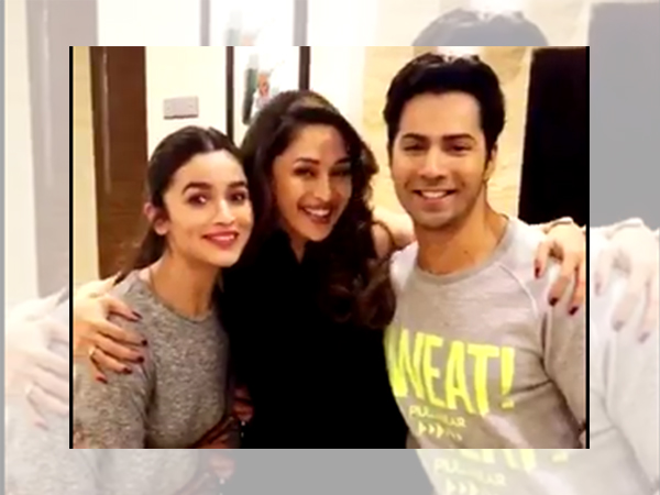 Varun Dhawan, Alia Bhatt and Madhuri Dixit