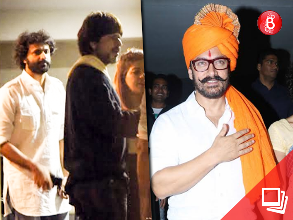 Shah Rukh Khan pays a visit to Aamir Khan's residence for his birthday party! VIEW PICS