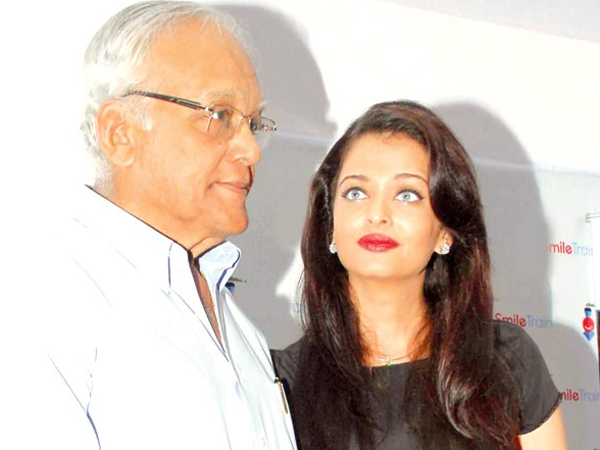 Aishwarya Rai with father Krishnaraj Rai