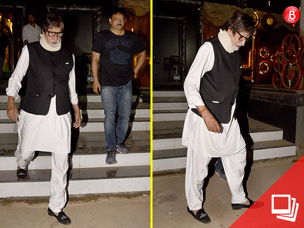 SPOTTED: Amitabh Bachchan in pain, wears a collar neck belt