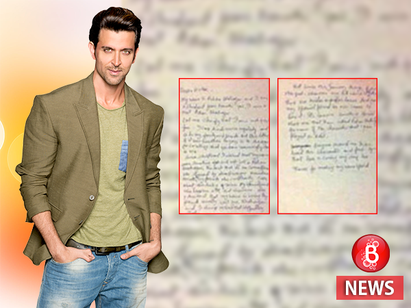 Hrithik Roshan's fan writes him letters
