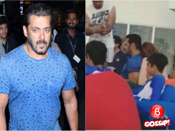 Iulia Vantur leans on to Salman Khan