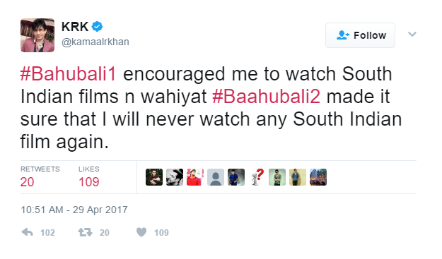 KRK reviews 'Baahubali 2'