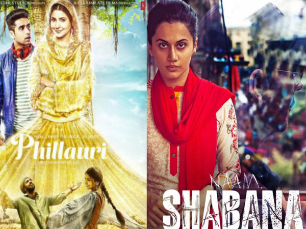 While 'Naam Shabana' does average business in first week, 'Phillauri' drops big in second week