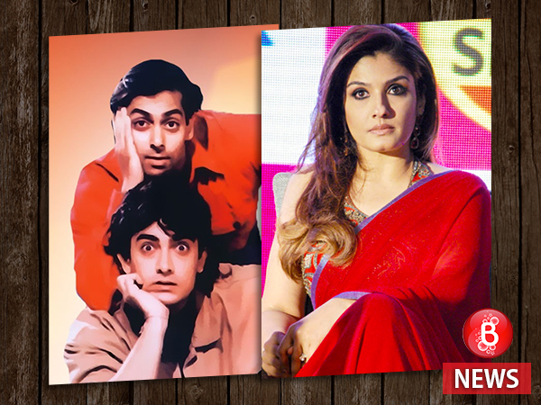 Raveena Tandon, Aamir Khan, Salman Khan