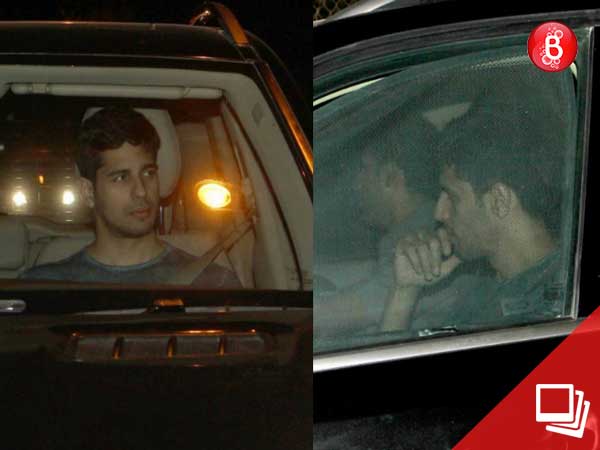 Sidharth Malhotra outside Alia Bhatt's house