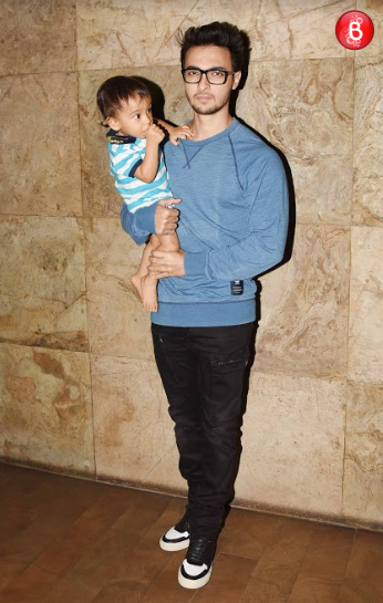 Aayush Sharma with baby Ahil