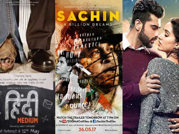 'Sachin: A Billion Dreams' has a good start, while 'Hindi Medium' and 'Half Girlfriend' are okay
