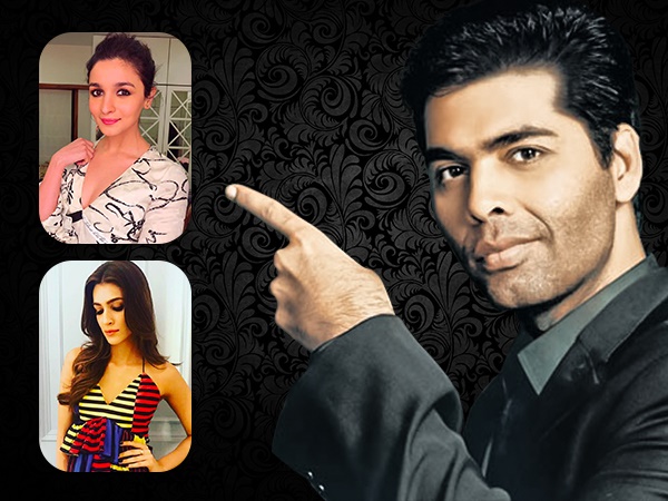 Karan Johar, Alia Bhatt, Kriti Sanon