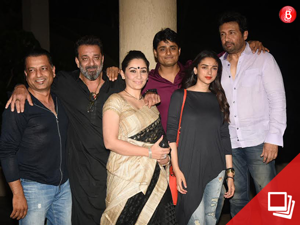 PICS: Sanjay Dutt celebrates the wrap up bash of ‘Bhoomi’ along with the team