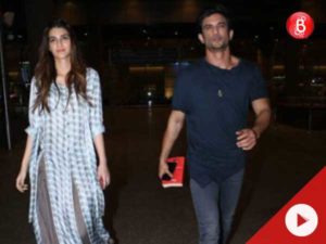 Watch: Sushant Singh Rajput and Kriti Sanon together at the airport