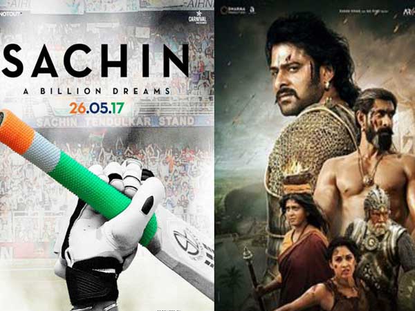'Sachin: A Billion Dreams' is average on Tuesday, while 'Baahubali 2' creates record in fifth week