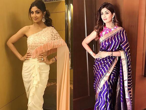 When saree meets sexy! Shilpa Shetty gives the traditional saree a new spin!