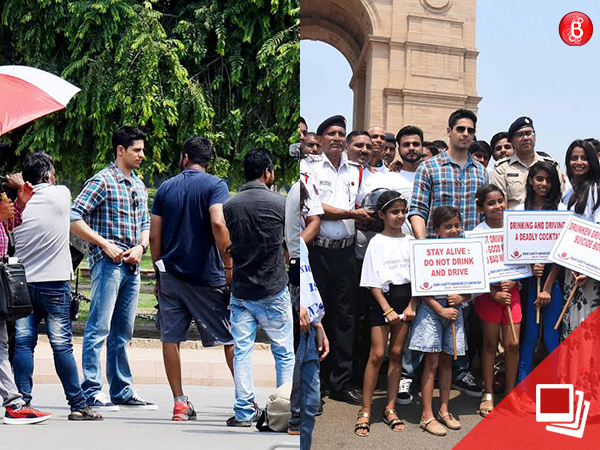 Sidharth Malhotra shoots for ‘Aiyaary’ and later attends road safety awareness campaign in Delhi