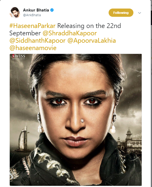 when is haseena parkar releasing