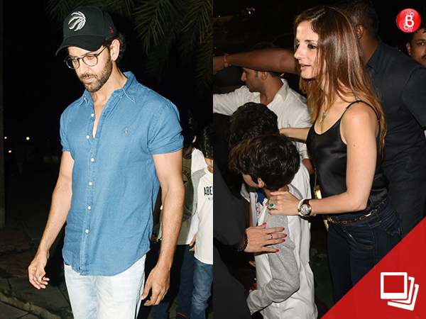 PICS: Hrithik Roshan and Sussanne Khan enjoy a dinner with their kids