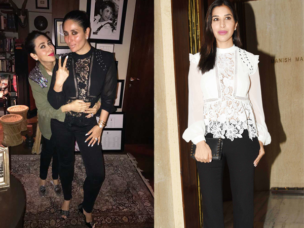 Kareena or Sophie, who slayed the sheer-lacy top better?