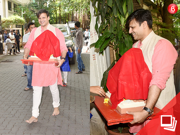 PICS: Vivek Oberoi welcomes Lord Ganesha at his residence