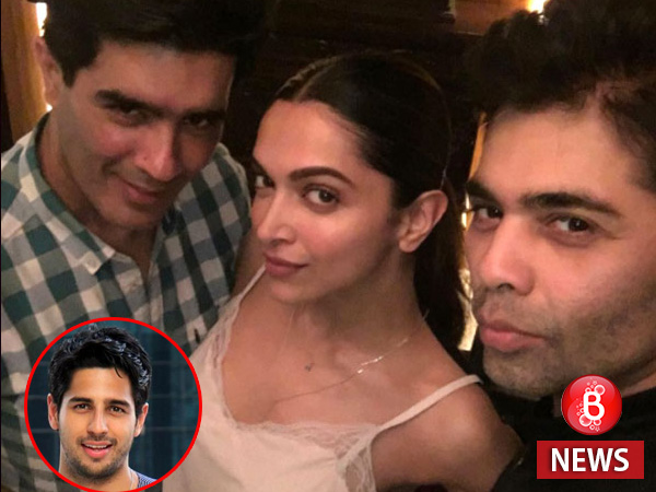 Deepika Padukone, Karan Johar, Manish Malhotra and Sidharth Malhotra picture