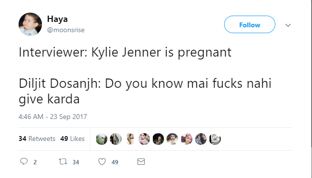 Diljit Dosanjh and Kylie Jenner