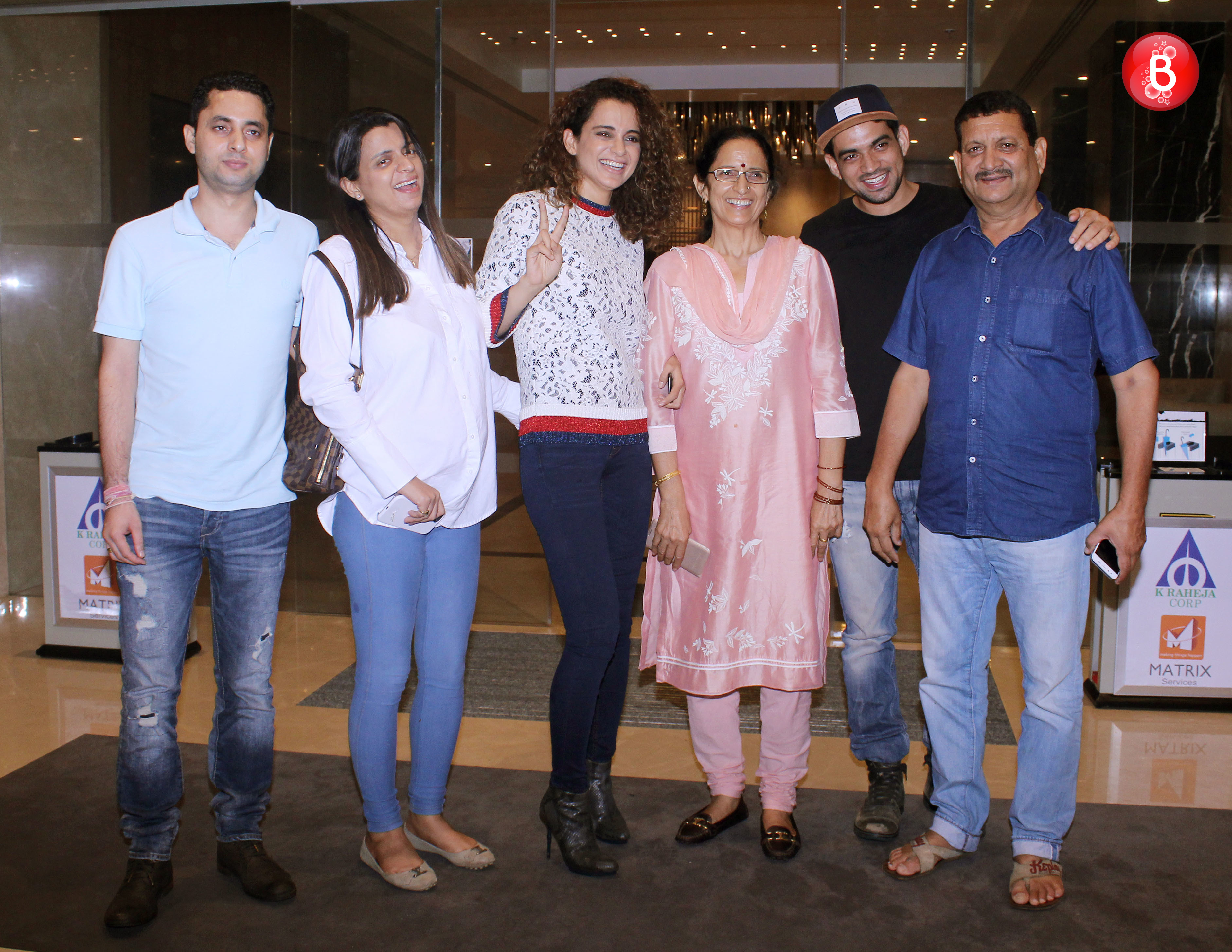 Kangana Ranaut with family